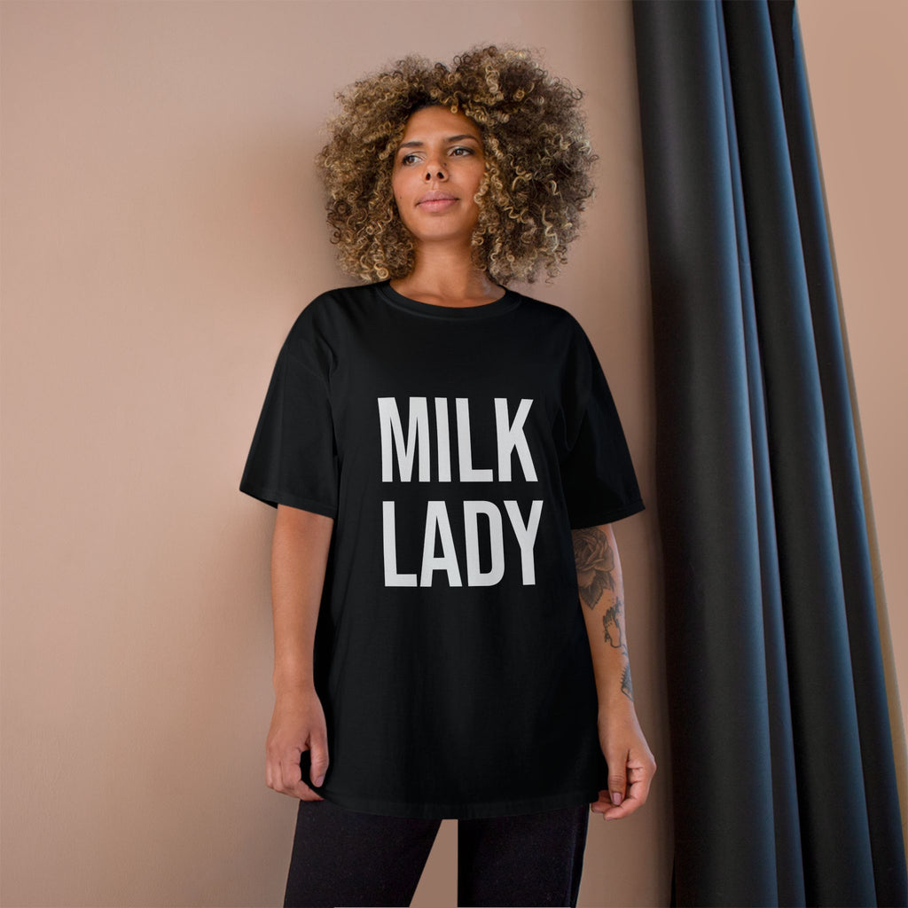 Adult “Milk Lady” T shirt Champion Logo