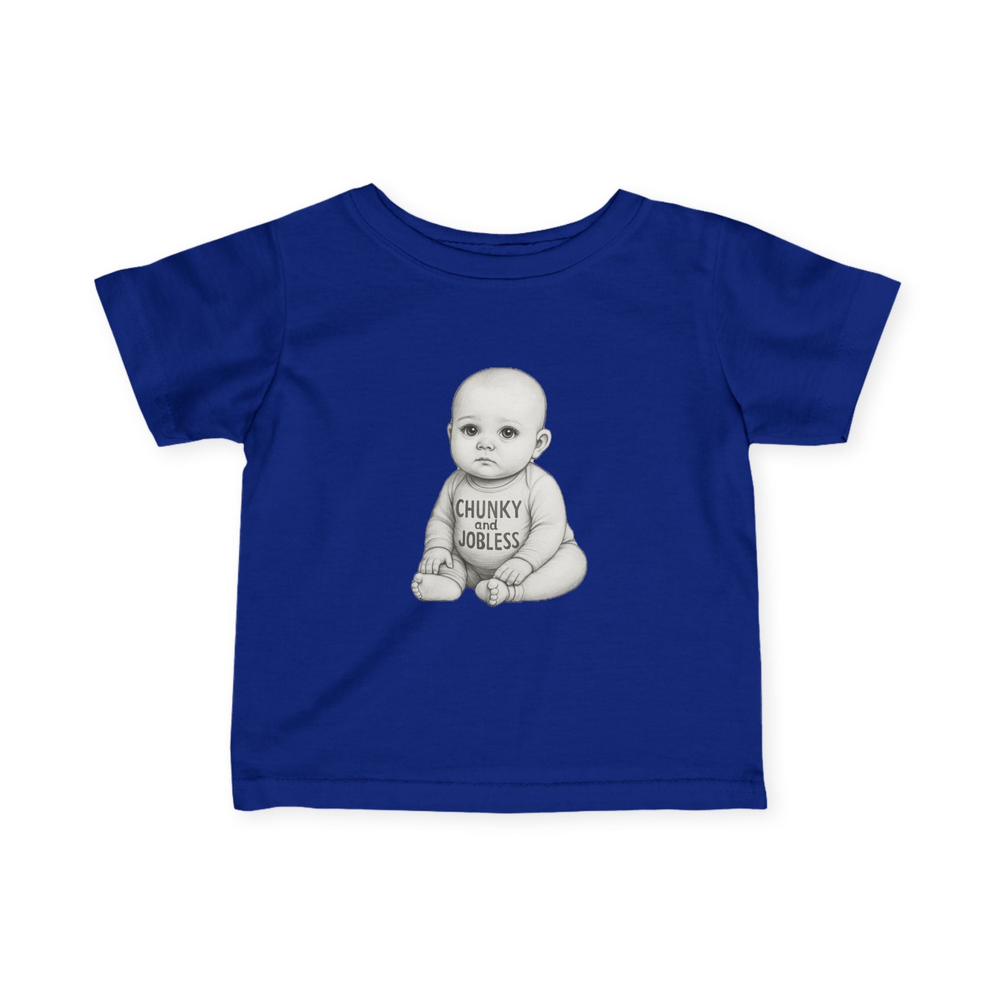 Infant Tee — "Chunky & Jobless" Vintage Baby Illustration