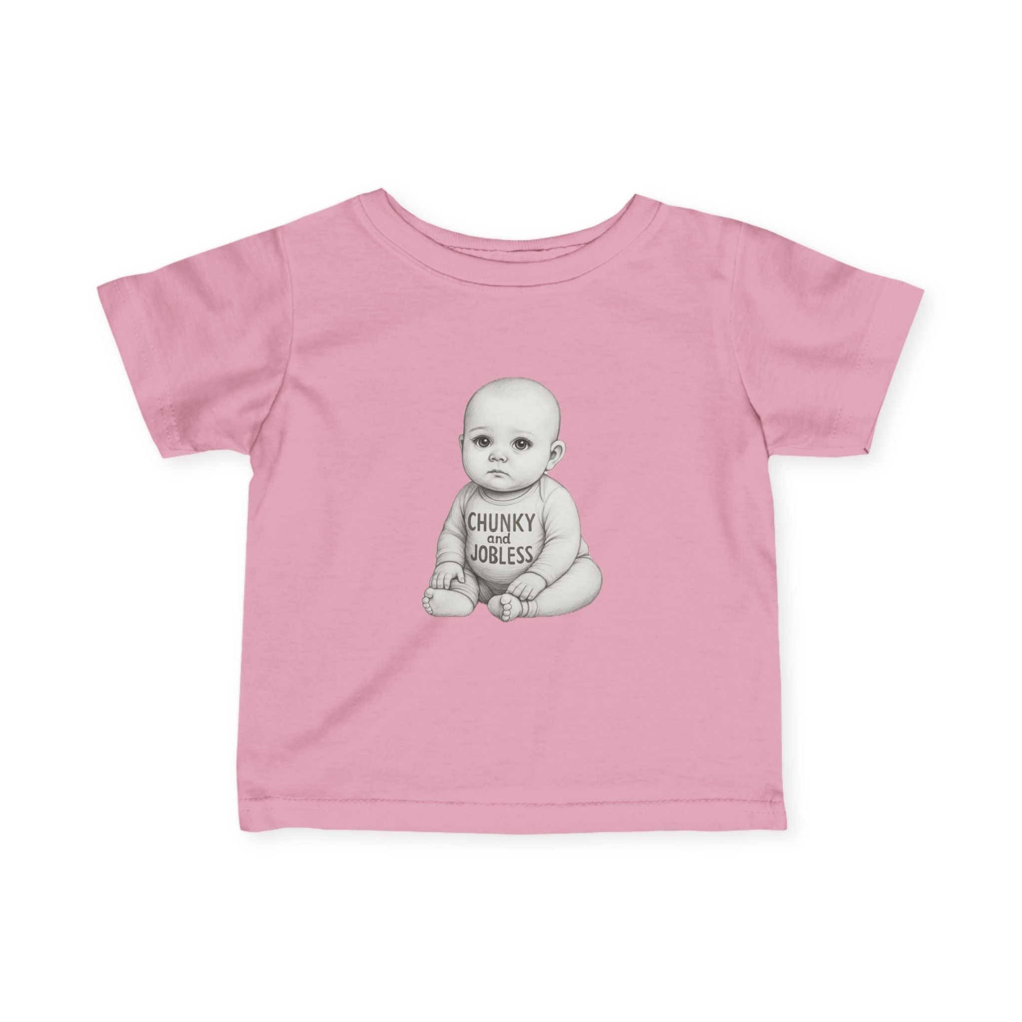 Infant Tee — "Chunky & Jobless" Vintage Baby Illustration
