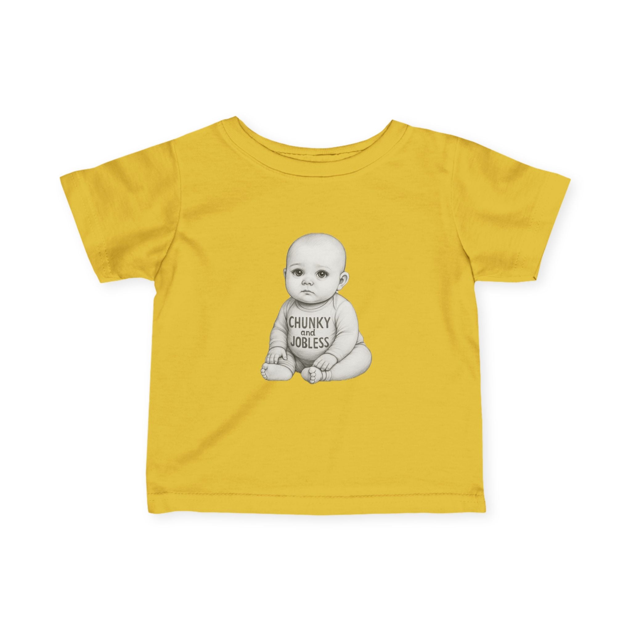 Infant Tee — "Chunky & Jobless" Vintage Baby Illustration