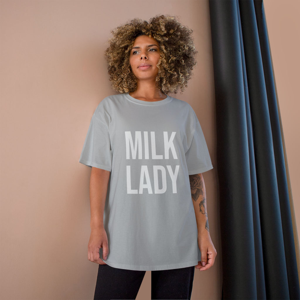 Adult “Milk Lady” T shirt Champion Logo