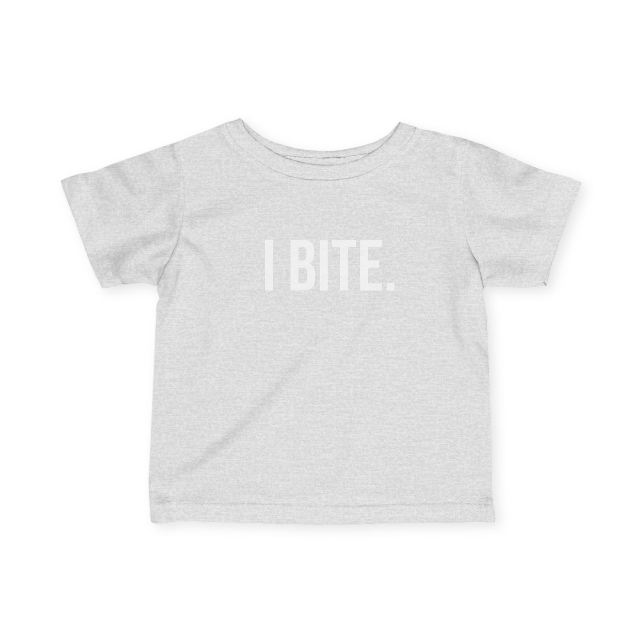Infant Tee — "I BITE." Funny Baby Shirt