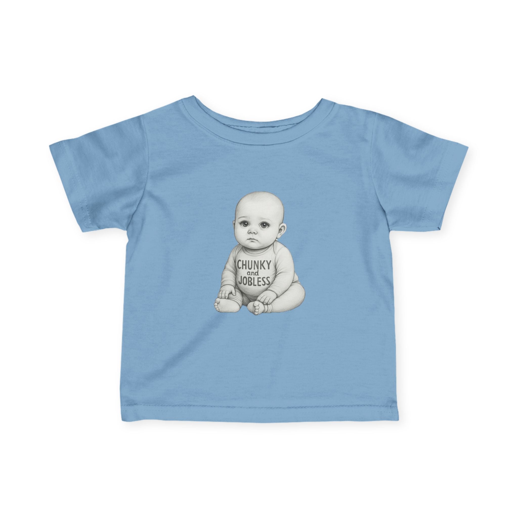 Infant Tee — "Chunky & Jobless" Vintage Baby Illustration