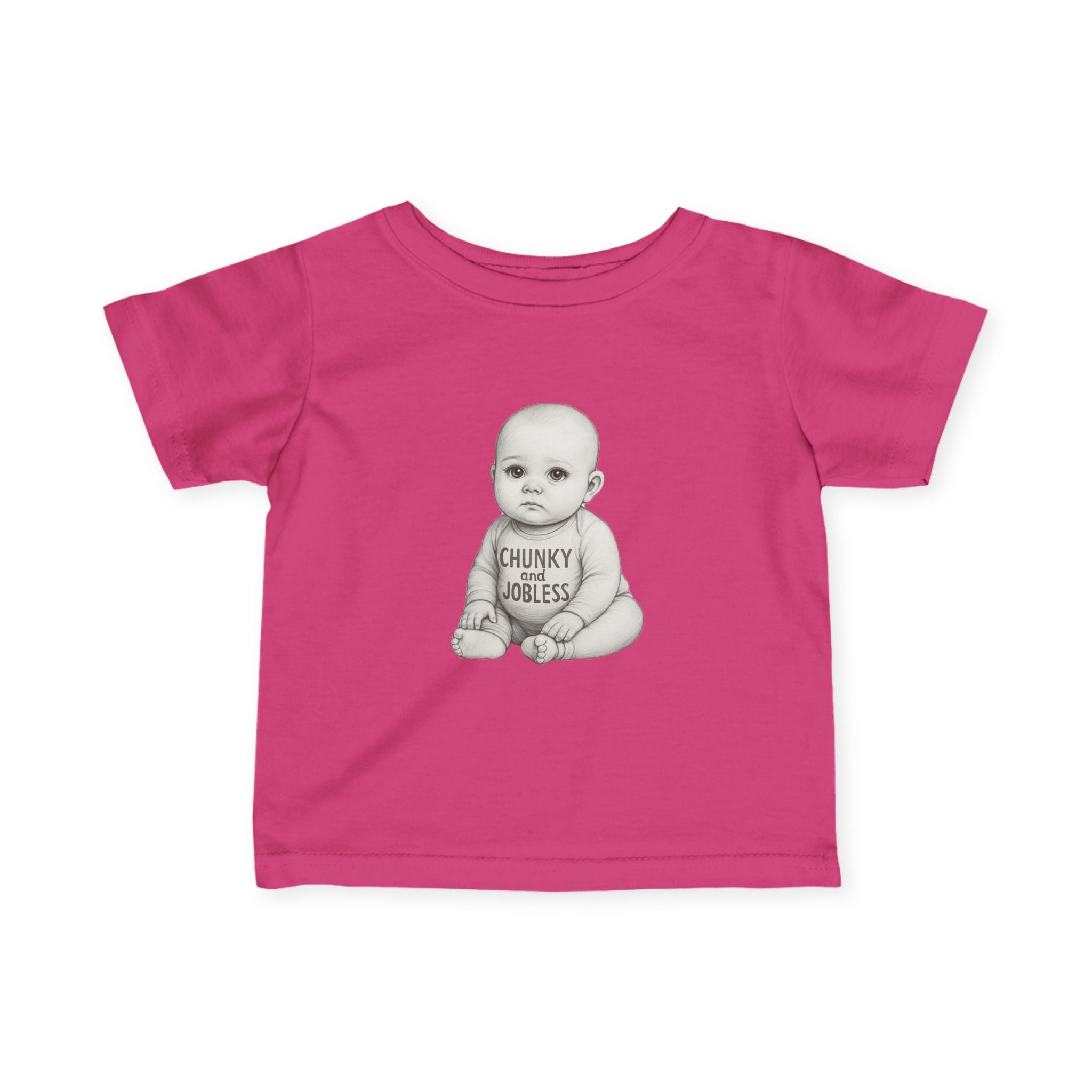 Infant Tee — "Chunky & Jobless" Vintage Baby Illustration