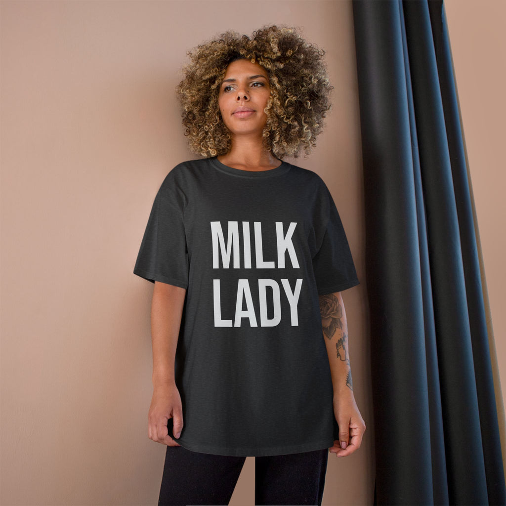 Adult “Milk Lady” T shirt Champion Logo