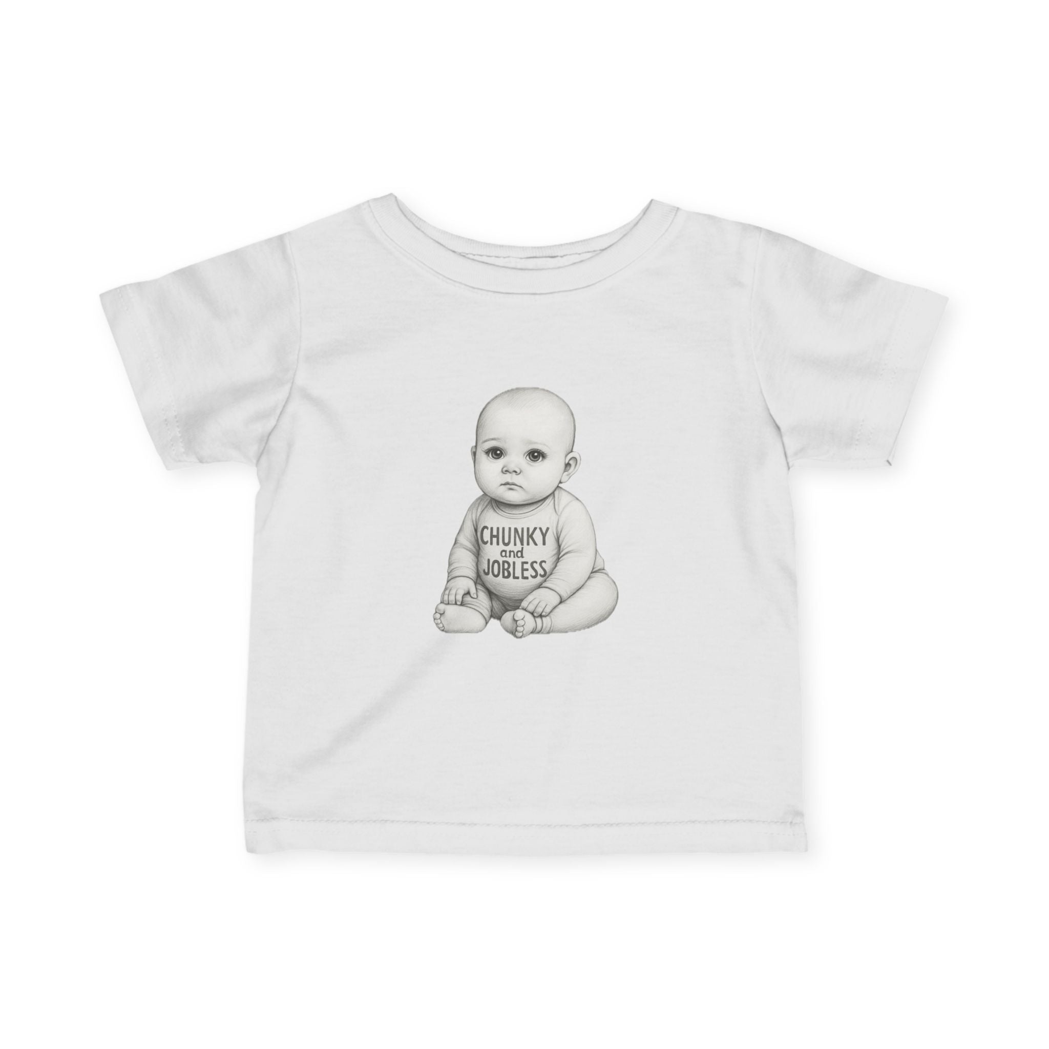 Infant Tee — "Chunky & Jobless" Vintage Baby Illustration