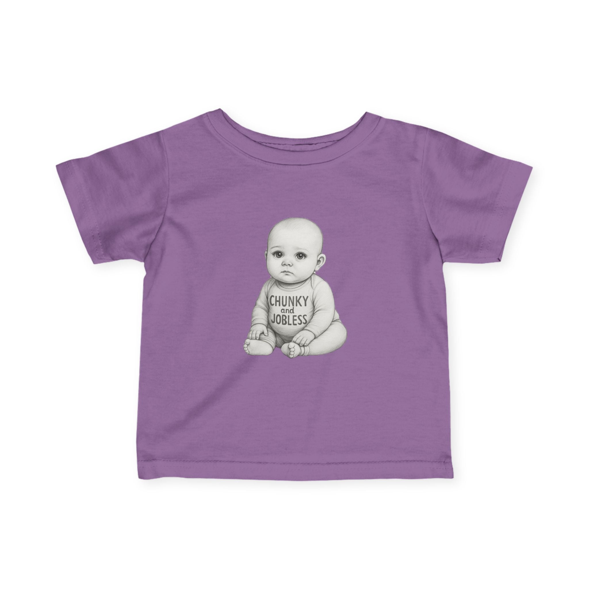 Infant Tee — "Chunky & Jobless" Vintage Baby Illustration