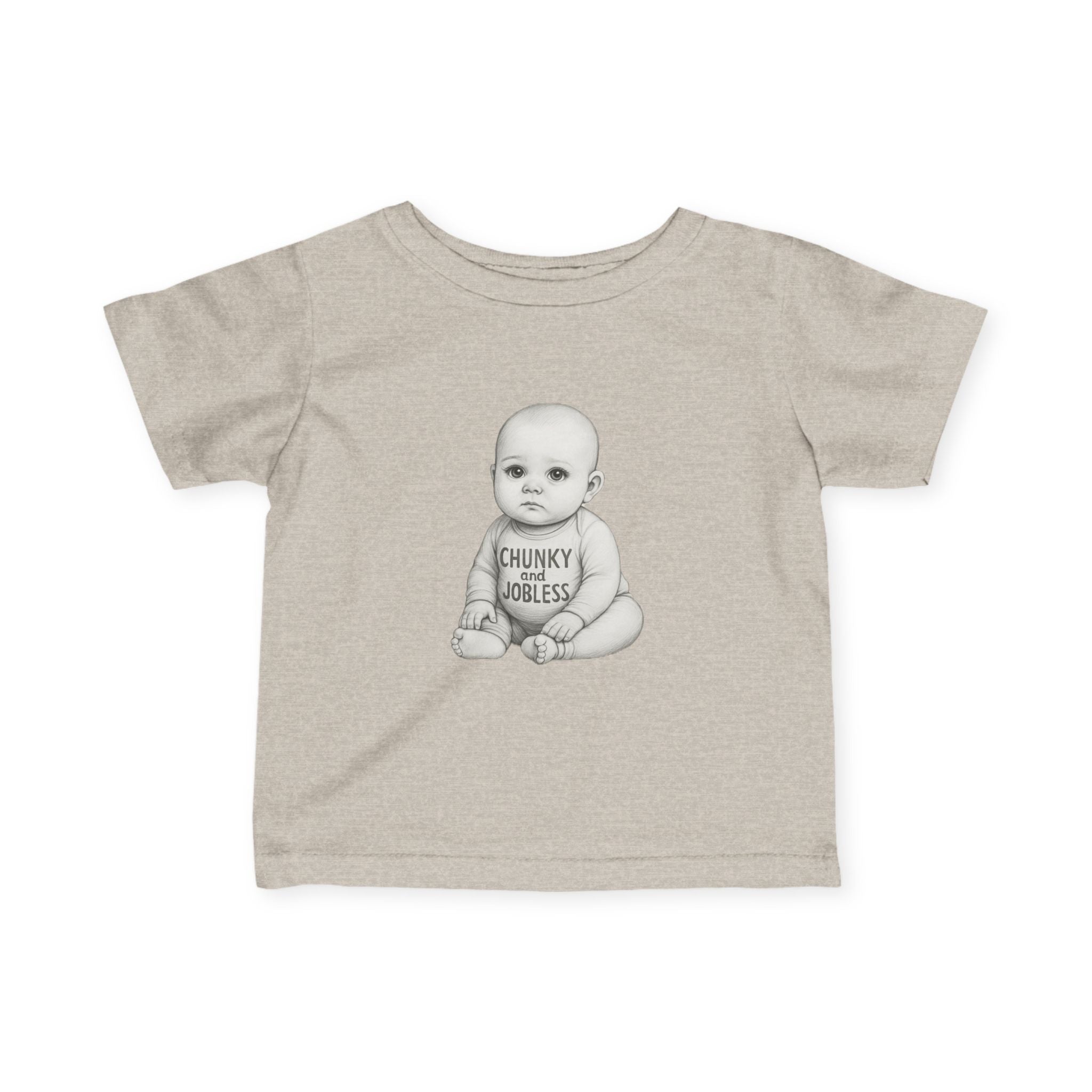 Infant Tee — "Chunky & Jobless" Vintage Baby Illustration