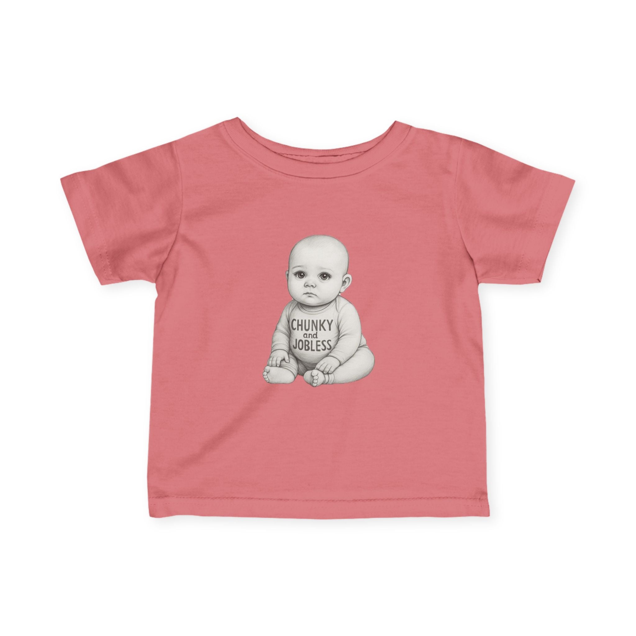 Infant Tee — "Chunky & Jobless" Vintage Baby Illustration