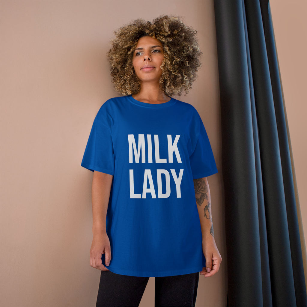 Adult “Milk Lady” T shirt Champion Logo