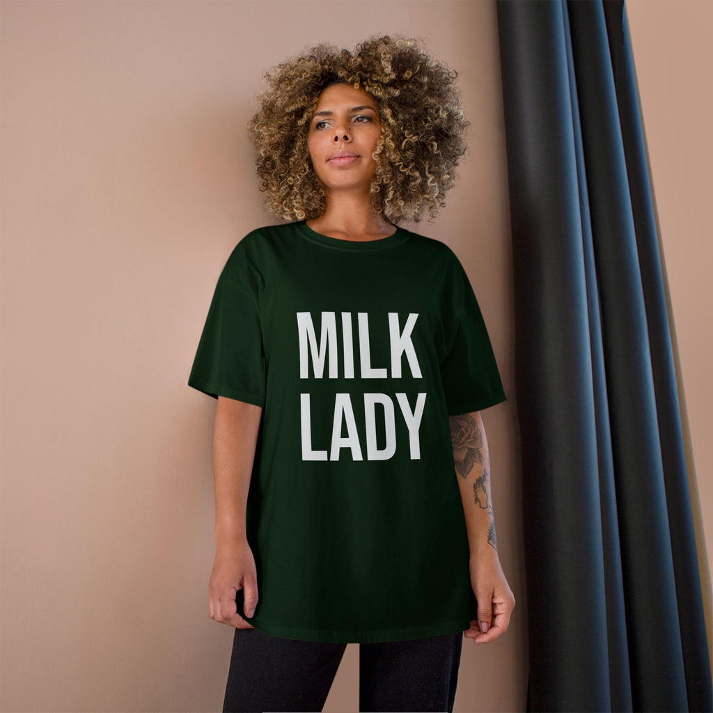 Adult “Milk Lady” T shirt Champion Logo