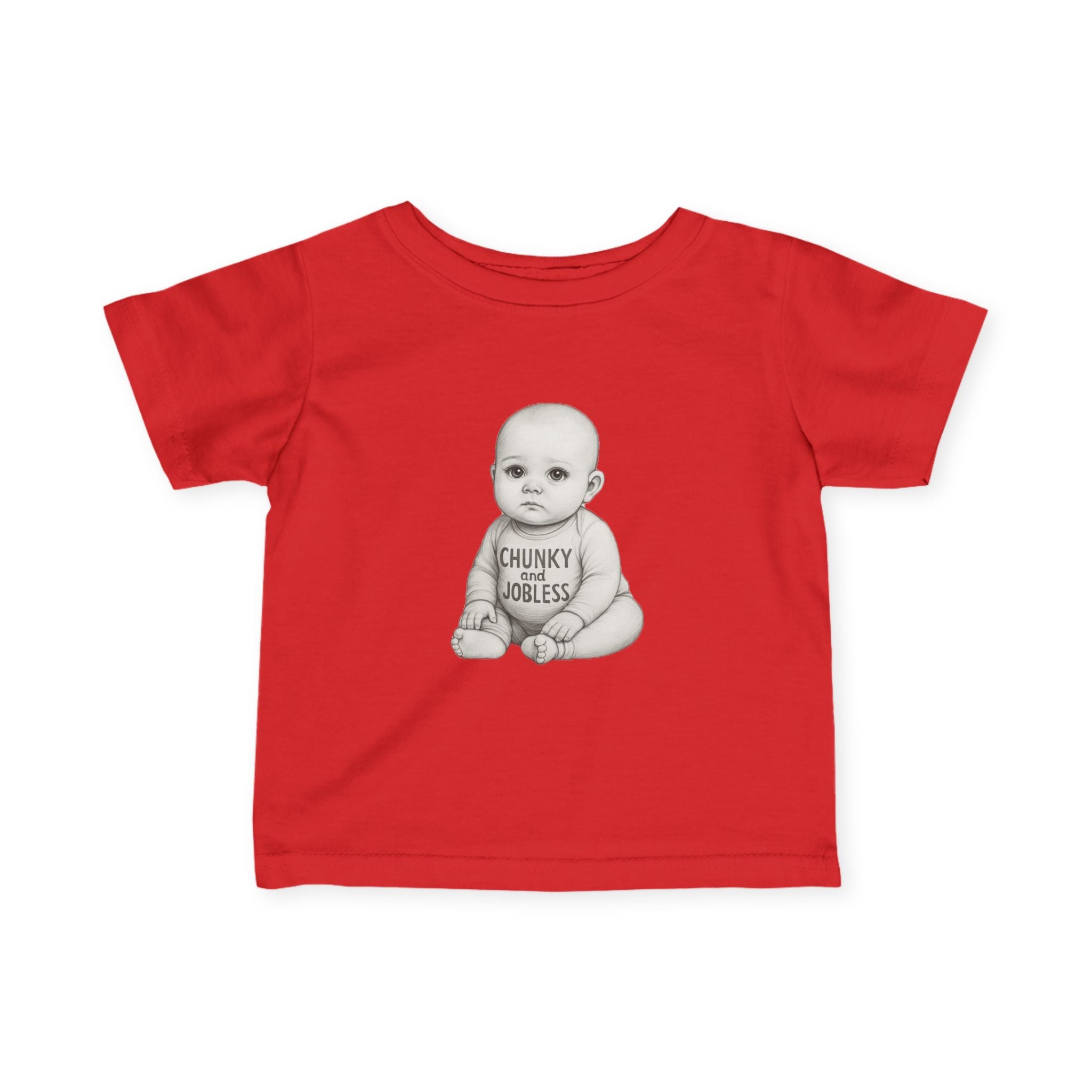 Infant Tee — "Chunky & Jobless" Vintage Baby Illustration